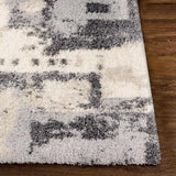 Surya Eskimo Shag ESG-2308 Black Cream 7'10" x 10' Rug