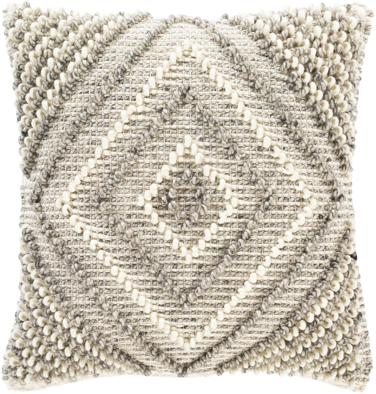 Surya Faroe FAO-005 Cream Light Beige 18"H x 18"W Pillow Cover