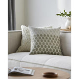 Surya Fabuleuse FBU-003 Dusty Sage Light Beige 20"H x 20"W Pillow Kit