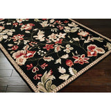 Surya Flor FLO-8907 Black Brick Red 2'6" x 4' Rug