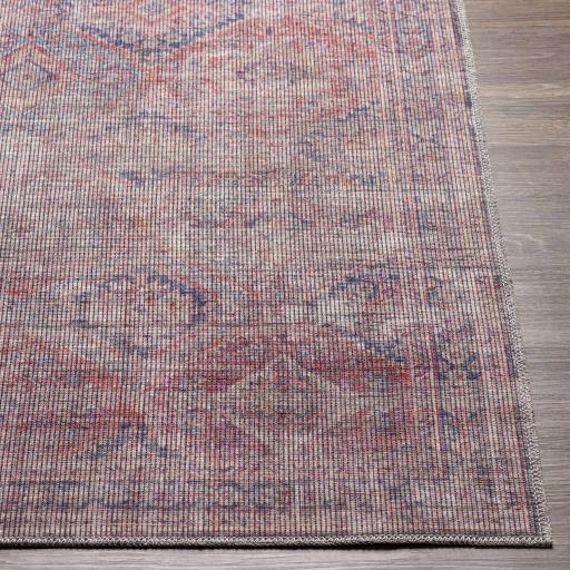 Surya Farrell FRL-2301 Brick Red Dark Blue 2'7" x 7'3" Rug