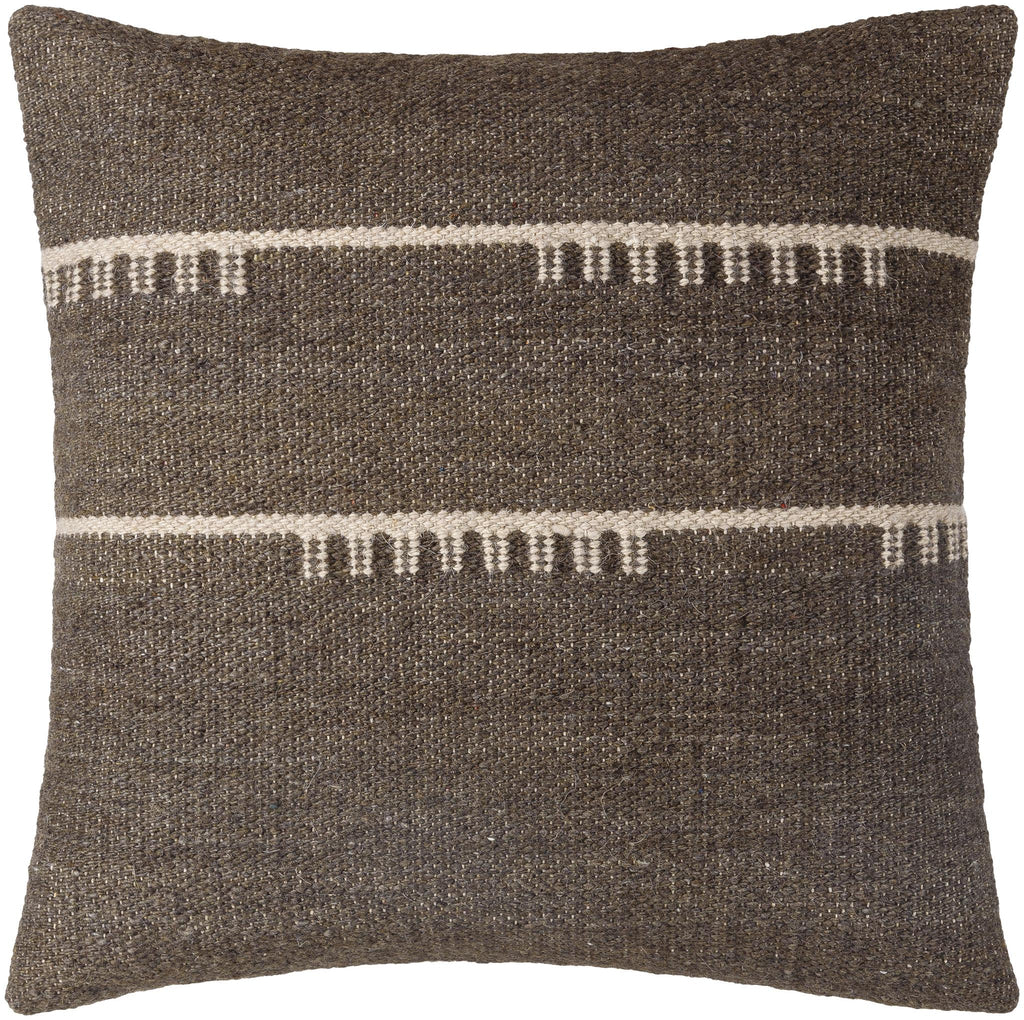 Surya Harry HRY-001 Charcoal Oatmeal 18"H x 18"W Pillow Cover