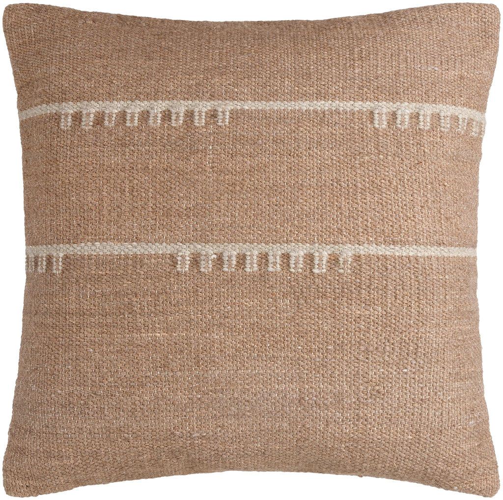 Surya Harry HRY-002 Medium Brown Oatmeal 18"H x 18"W Pillow Cover