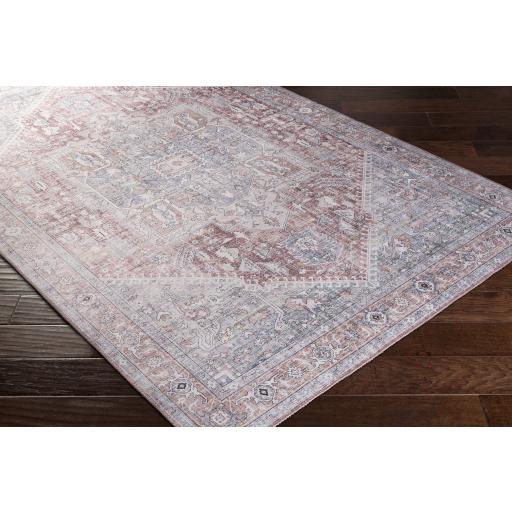 Surya Iris IRS-2328 Charcoal Dusty Pink 2'3" x 3'9" Rug