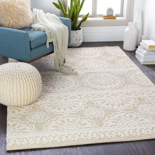 Surya Izmir IZM-2304 Ivory Light Beige 5' x 7'6" Rug