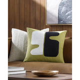 Surya Jason Wu JSW-009 Black Off-White 22"H x 22"W Pillow Cover