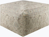 Surya Kalina KLPF-001 14"H x 24"W x 24"D Pouf