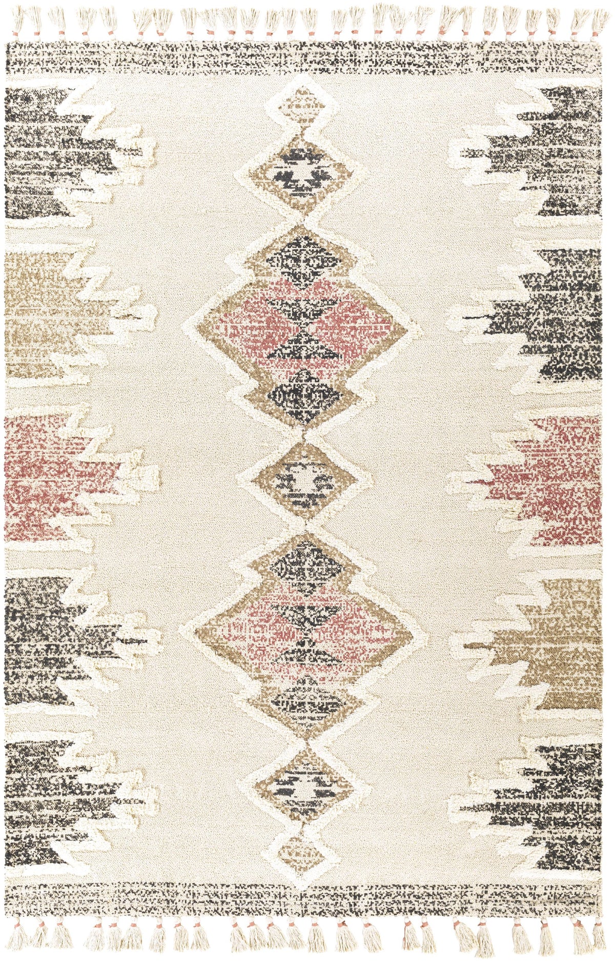 Surya Khemisset KMS-2314 Black Brown 5' x 7'6" Rug