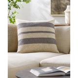 Surya Mobley MEY-003 Charcoal Light Beige 22"H x 22"W Pillow Cover
