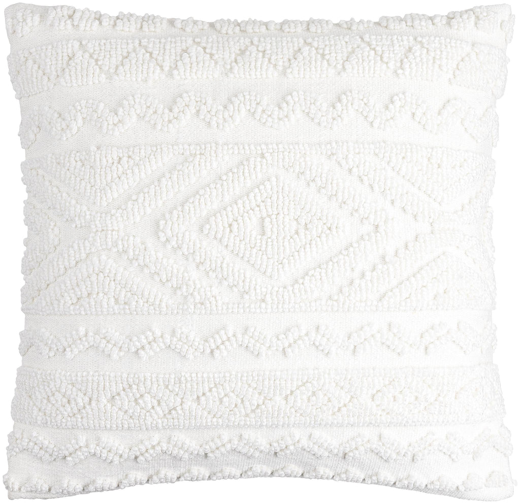 Surya Matthew MTW-002 White 18"H x 18"W Pillow Cover
