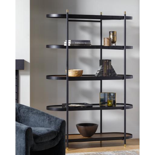 Surya Pearson PRSN-001 Black Dark Brown 74"H x 50"W x 18"D Furniture