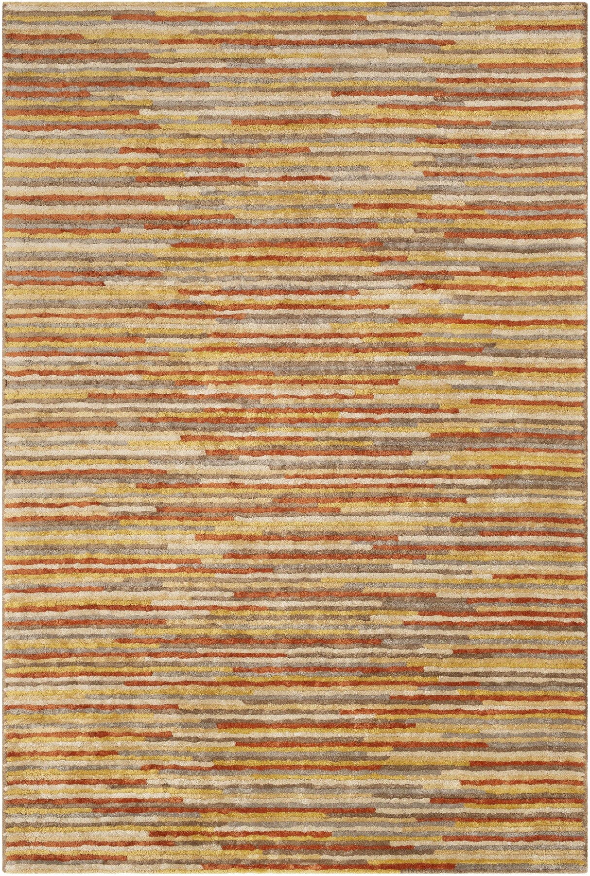 Surya Quartz QTZ-5036 Brick Red Dark Brown 2'6" x 10' Rug