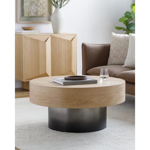 Surya Russula RSU-004 Brown Metallic - Nickel 16"H x 36"W x 36"D Furniture