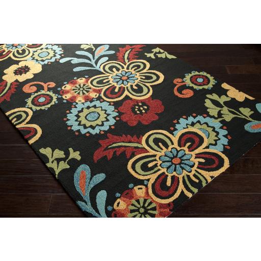 Surya Storm SOM-7707 Aqua Black 3'3" x 5'3" Rug