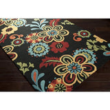 Surya Storm SOM-7707 Aqua Black 3'3" x 5'3" Rug