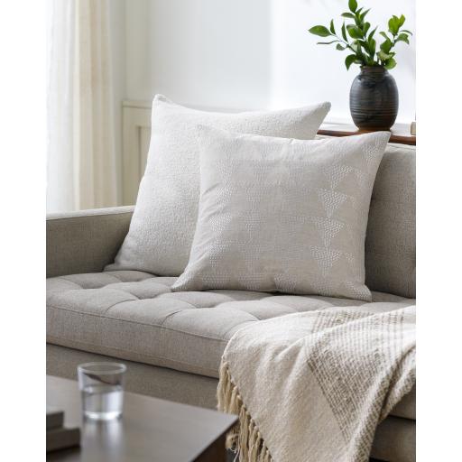 Surya Theodore THE-001 Beige Off-White 22"H x 22"W Pillow Kit