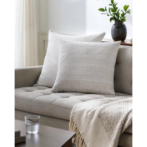 Surya Theodore THE-002 Beige Off-White 20"H x 20"W Pillow Kit
