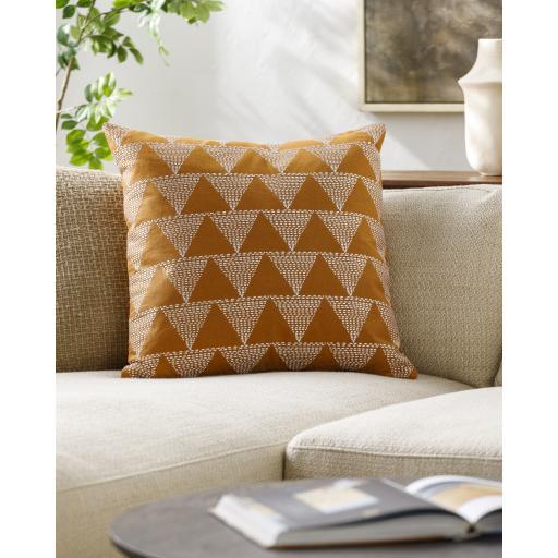 Surya Theodore THE-003 Camel Cream 18"H x 18"W Pillow Cover