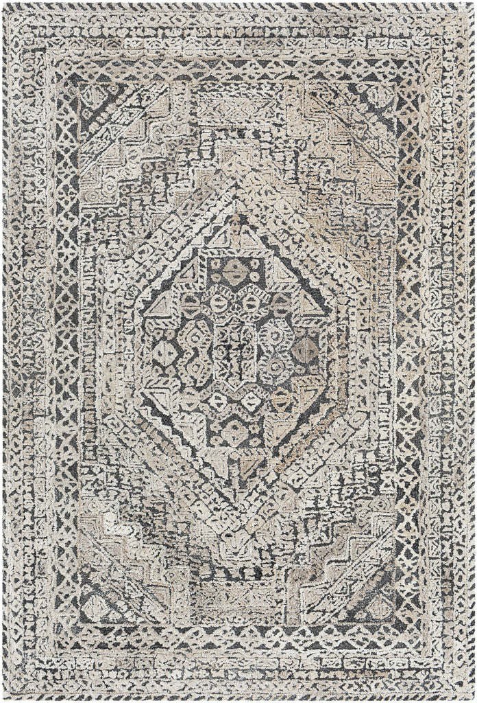 Surya Vancouver VCR-2302 Charcoal Light Beige 5' x 7'6" Rug