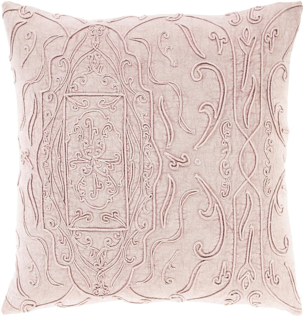 Surya Wedgemore WGM-003 Dusty Pink 20"H x 20"W Pillow Kit