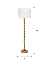 Jamie Young Barley Twist Floor Lamp, Natural Mango Wood