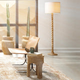 Jamie Young Barley Twist Floor Lamp, Natural Mango Wood