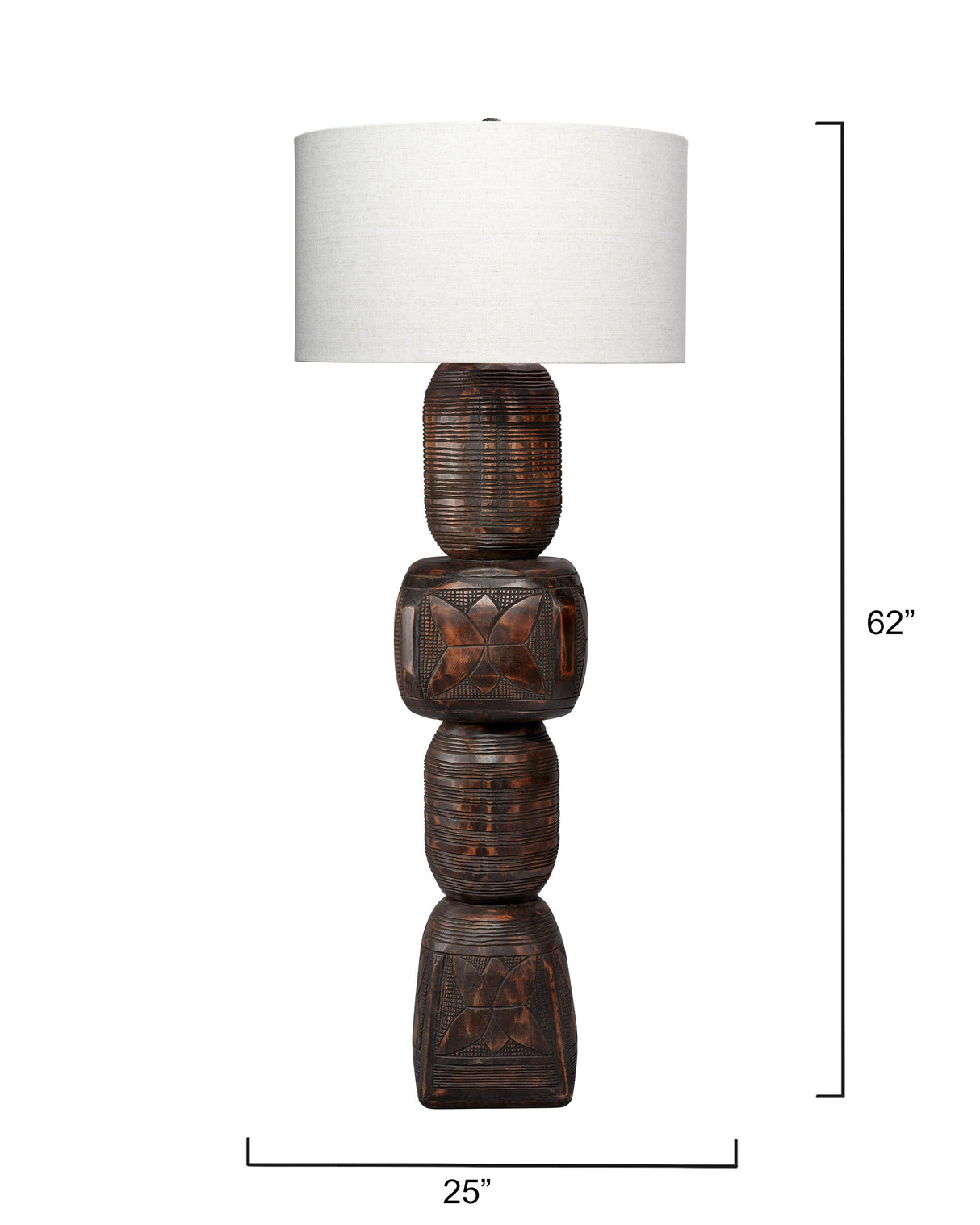 Jamie Young Totem Wood Floor Lamp
