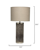 Jamie Young Column Hide Table Lamp with Linen Shade