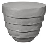 Jamie Young Concentric Fiber Glass Indoor/Outdoor Side Table, Cement Rustic