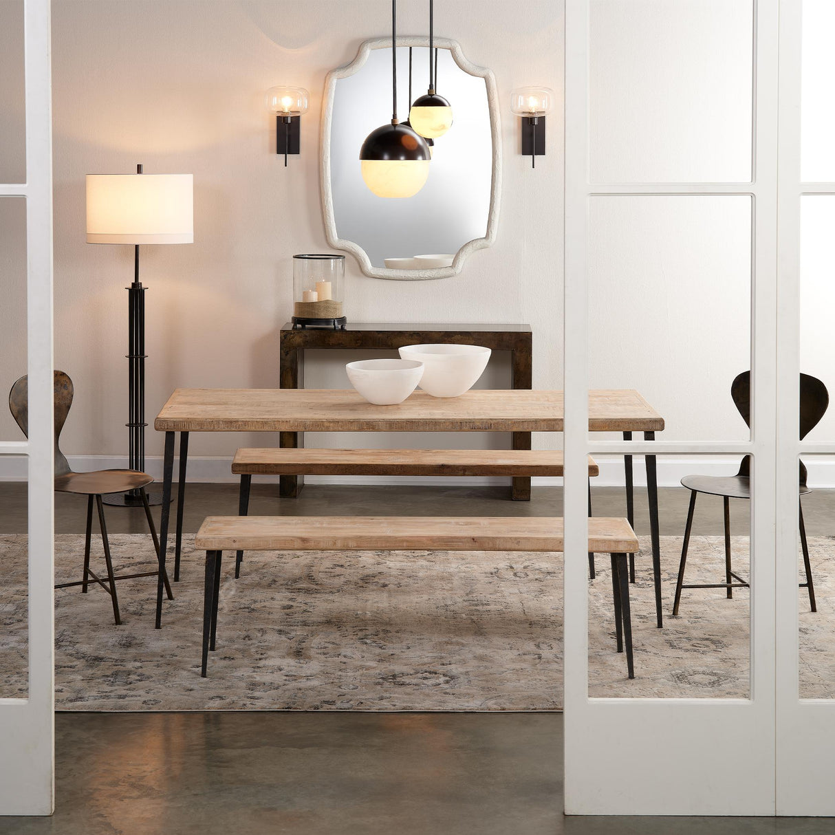 Jamie Young Farmhouse Wood Dining Table, Natural