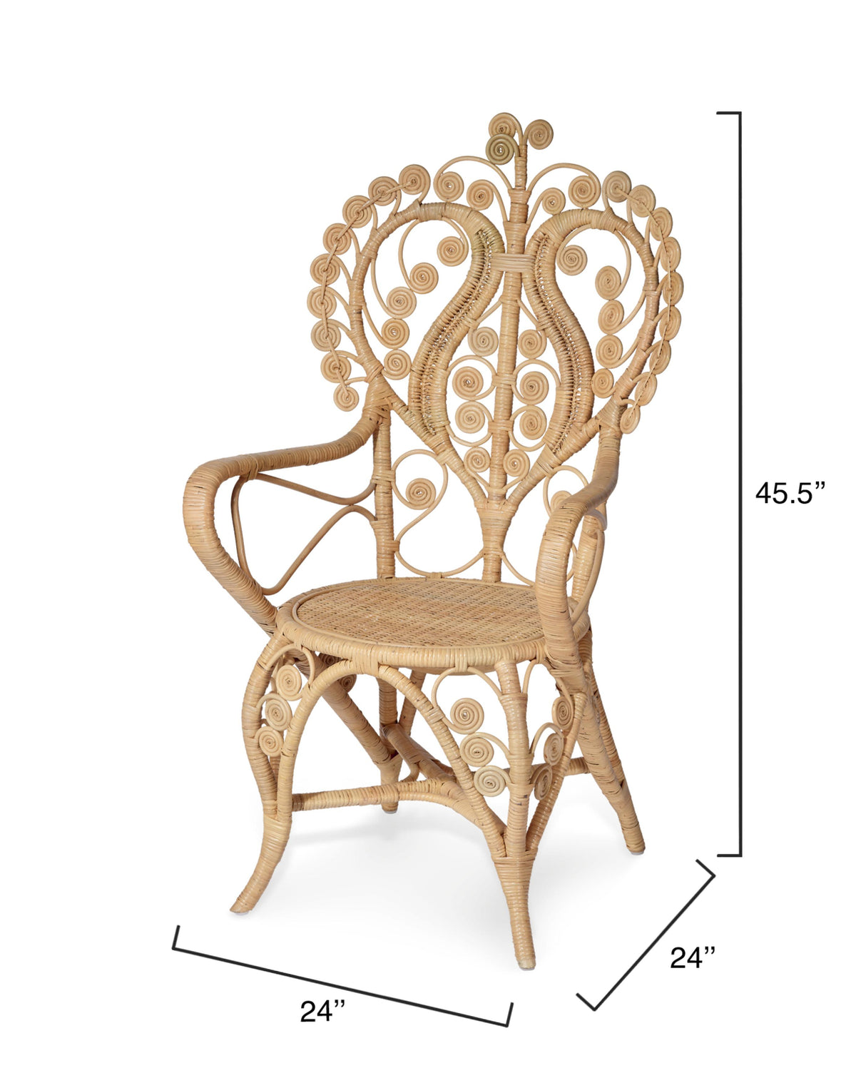 Jamie Young Hibiscus Rattan Arm Chair