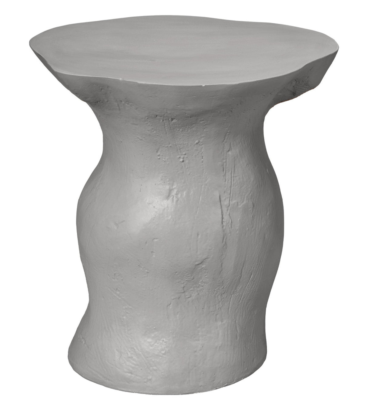 Jamie Young Sculpt Fiber Glass Indoor & Outdoor Side Table, Cement Rustic