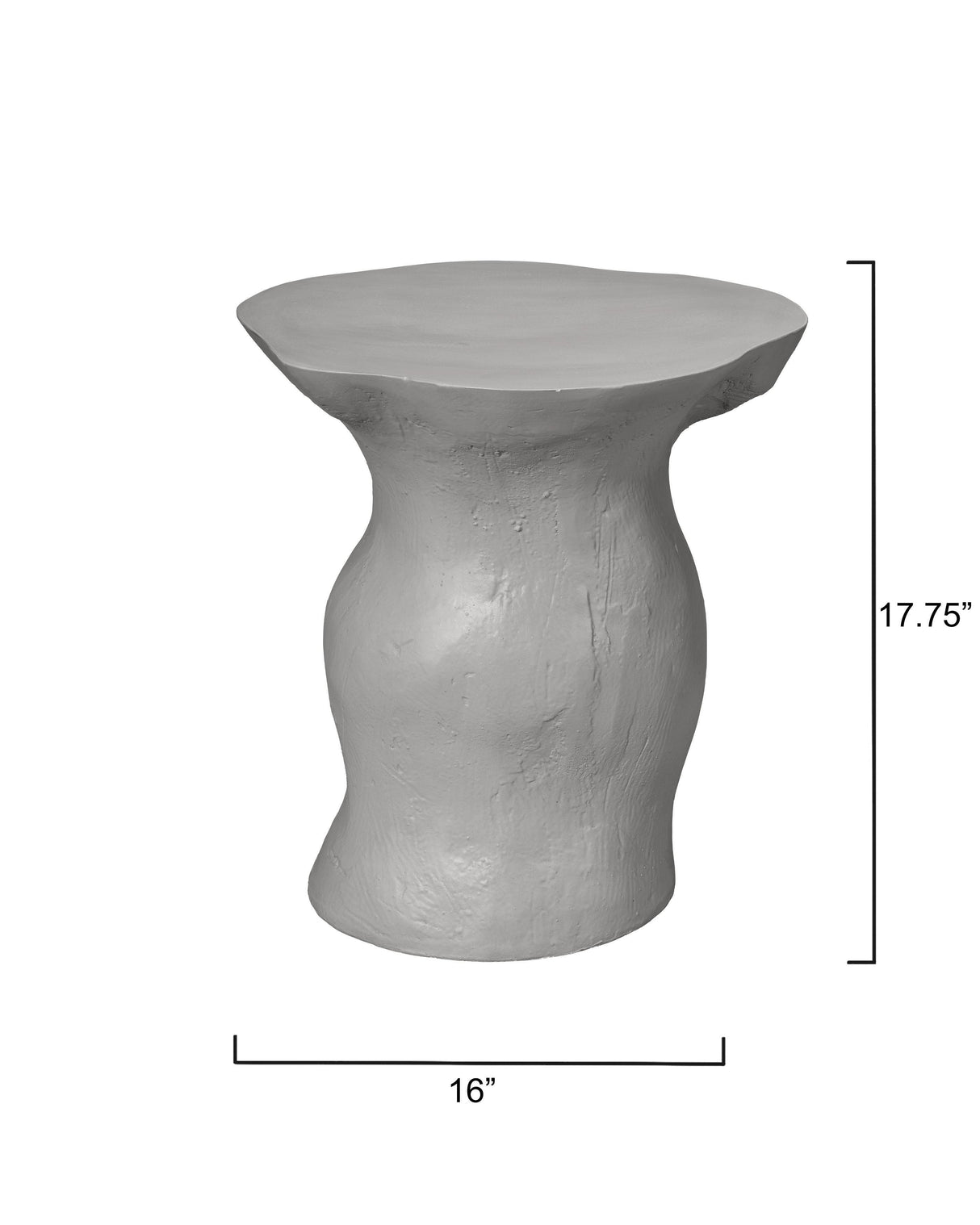 Jamie Young Sculpt Fiber Glass Indoor & Outdoor Side Table, Cement Rustic