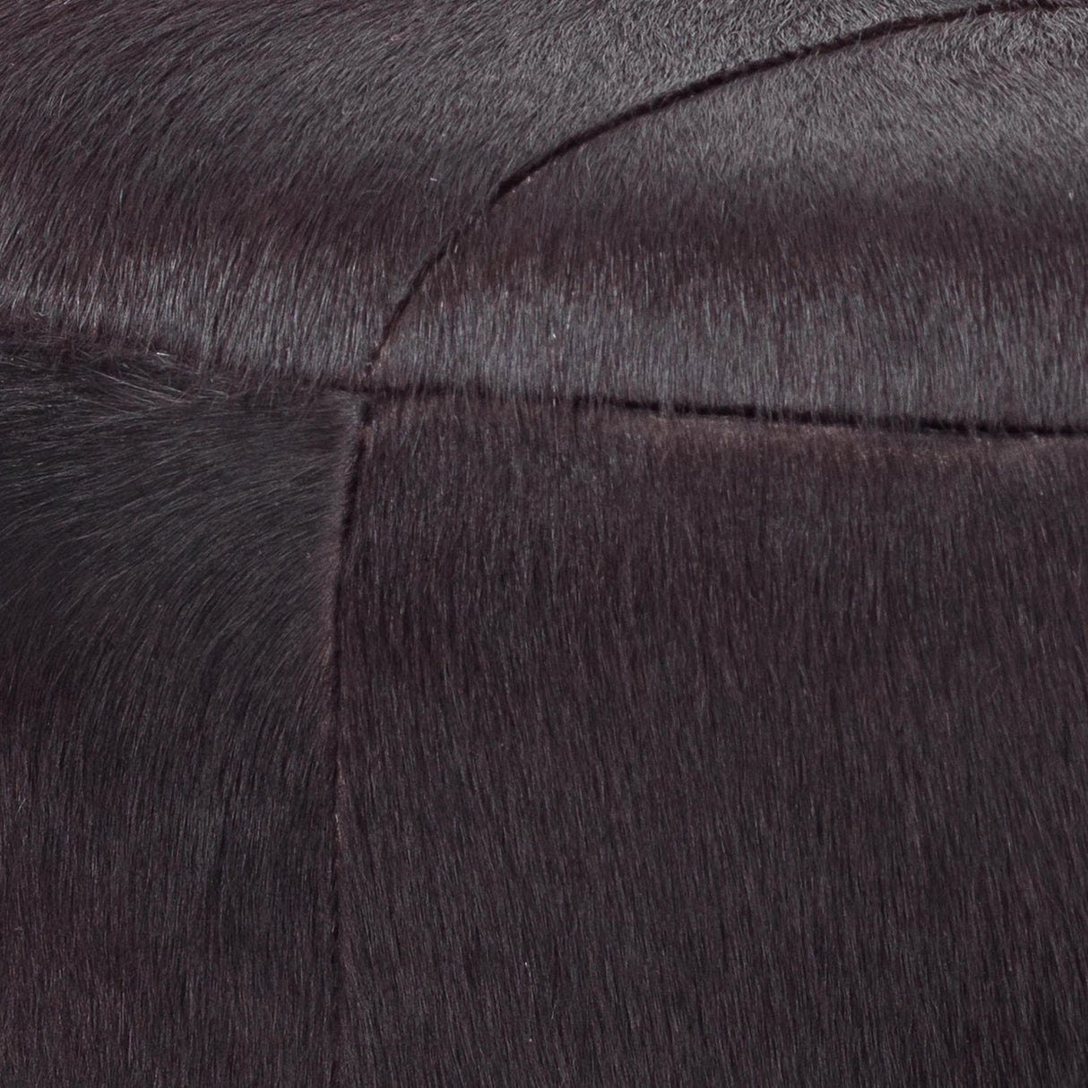 Jamie Young Thackery Hide On Roud Pouf, Small