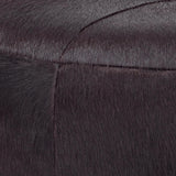 Jamie Young Thackery Hide On Roud Pouf, Small