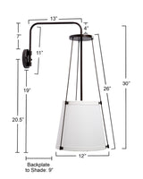 Jamie Young California 1-Light Wall Sconce, Bronze