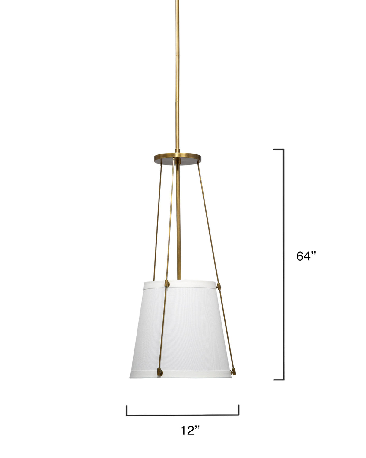 Jamie Young California Metal 1-Light Pendant, Antique Brass