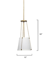 Jamie Young California Metal 1-Light Pendant, Antique Brass