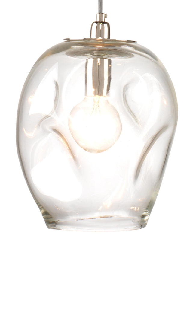 Jamie Young Dimpled Glass Pendant, Clear