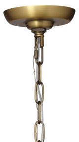 Jamie Young Glenn Small Square Metal 4-Light Chandelier, Antique Brass