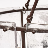 Jamie Young Glenn Large Round Metal 6-Light Chandelier, Bronze