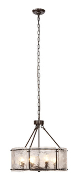Jamie Young Glenn Large Round Metal 6-Light Chandelier, Bronze
