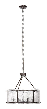 Jamie Young Glenn Large Round Metal 6-Light Chandelier, Bronze