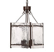 Jamie Young Glenn Small Square Metal 4-Light Chandelier, Bronze