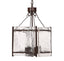Jamie Young Glenn Small Square Metal 4-Light Chandelier, Bronze