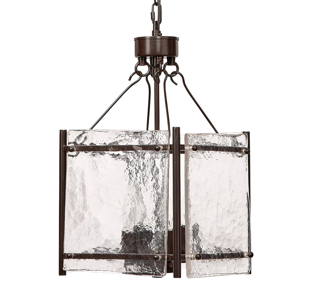 Jamie Young Glenn Small Square Metal Chandelier, Bronze
