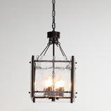 Jamie Young Glenn Small Square Metal 4-Light Chandelier, Bronze