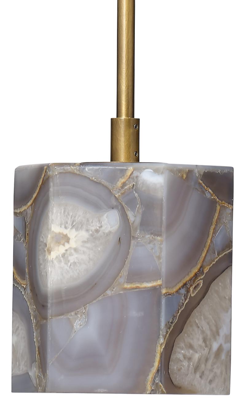 Jamie Young Hex Agate 1-Light Pendant