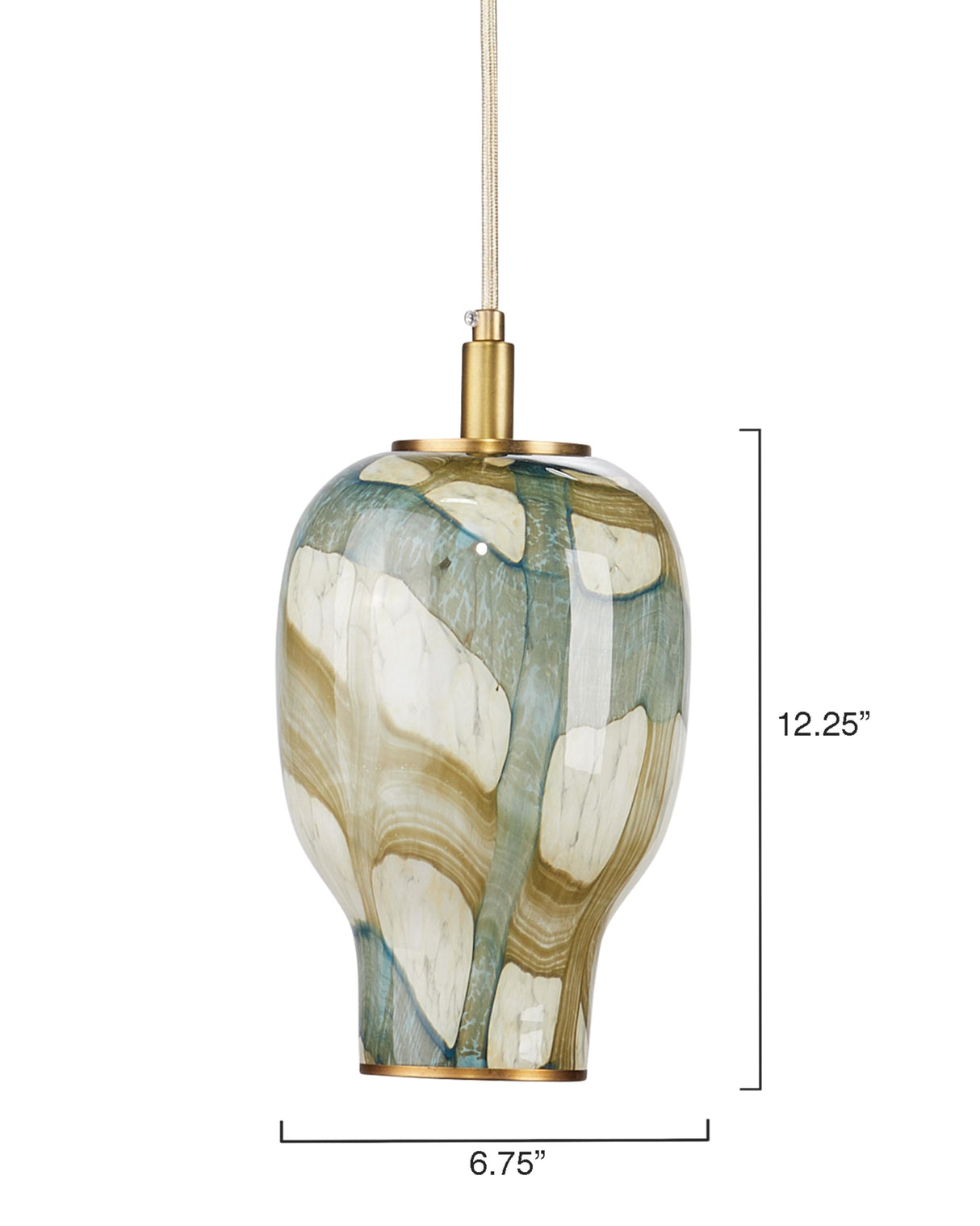 Jamie Young Helen Glass 1-Light Pendant, Large