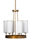 Jamie Young Kingdom Glass 6-Light Chandelier, Antique Brass